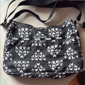 LeSportsac Black and White Floral Women's Bag NWOT